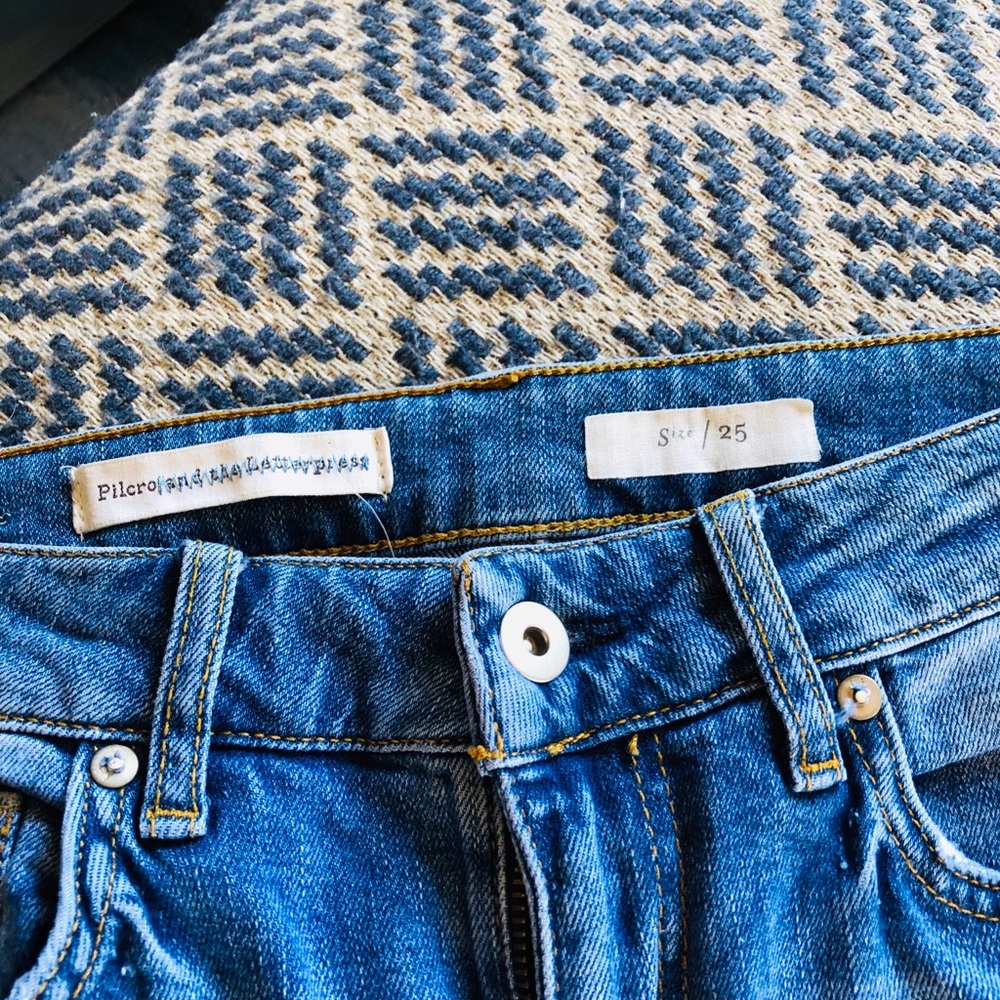 Anthropologie pilcro&letterpress silver tux Jean - Picture 8 of 9